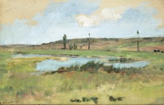 Emile Friant - Landscape With A Pond