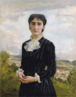 Emile Friant - Portrait De Jeune Filleemile Friant ; Portrait Of A Young Woman ; Signed Lower Left ; Oil On Canvas