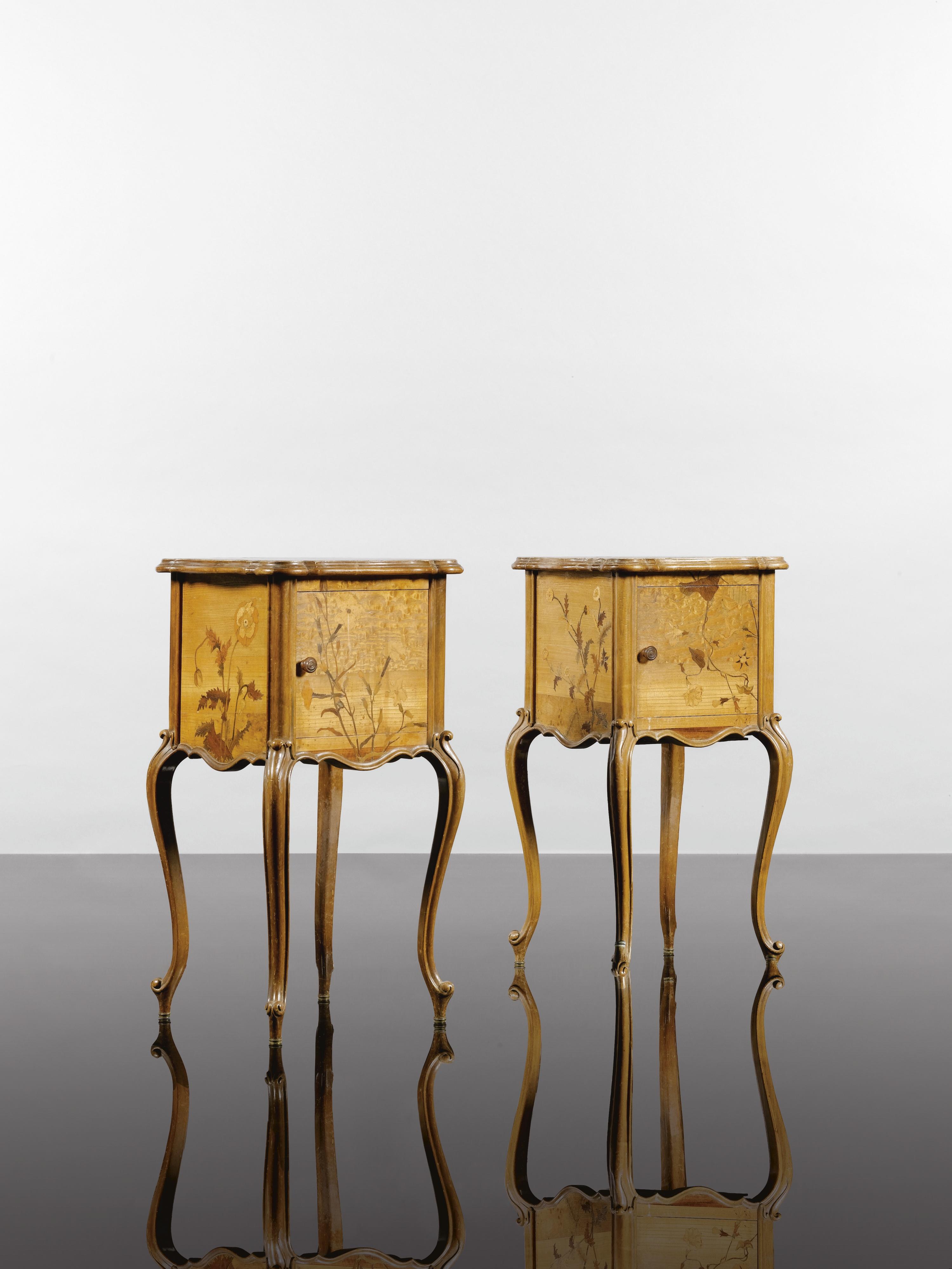 Émile Gallé - Pair Of Bedside Cabinets