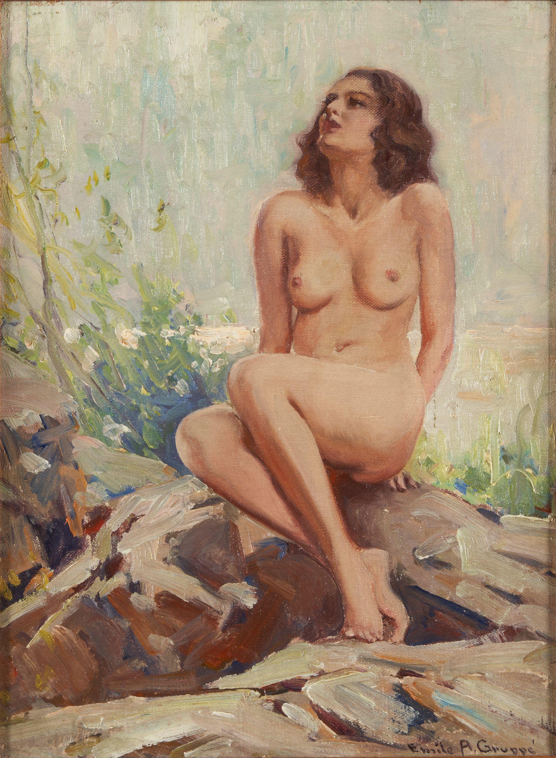 Emile Gruppe - Seated Nude