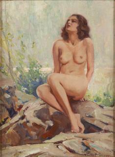 Emile Gruppe - Seated Nude