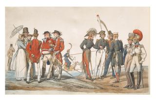 Émile-Jean-Horace Vernet - Officiers Anglais Et Français Discutant