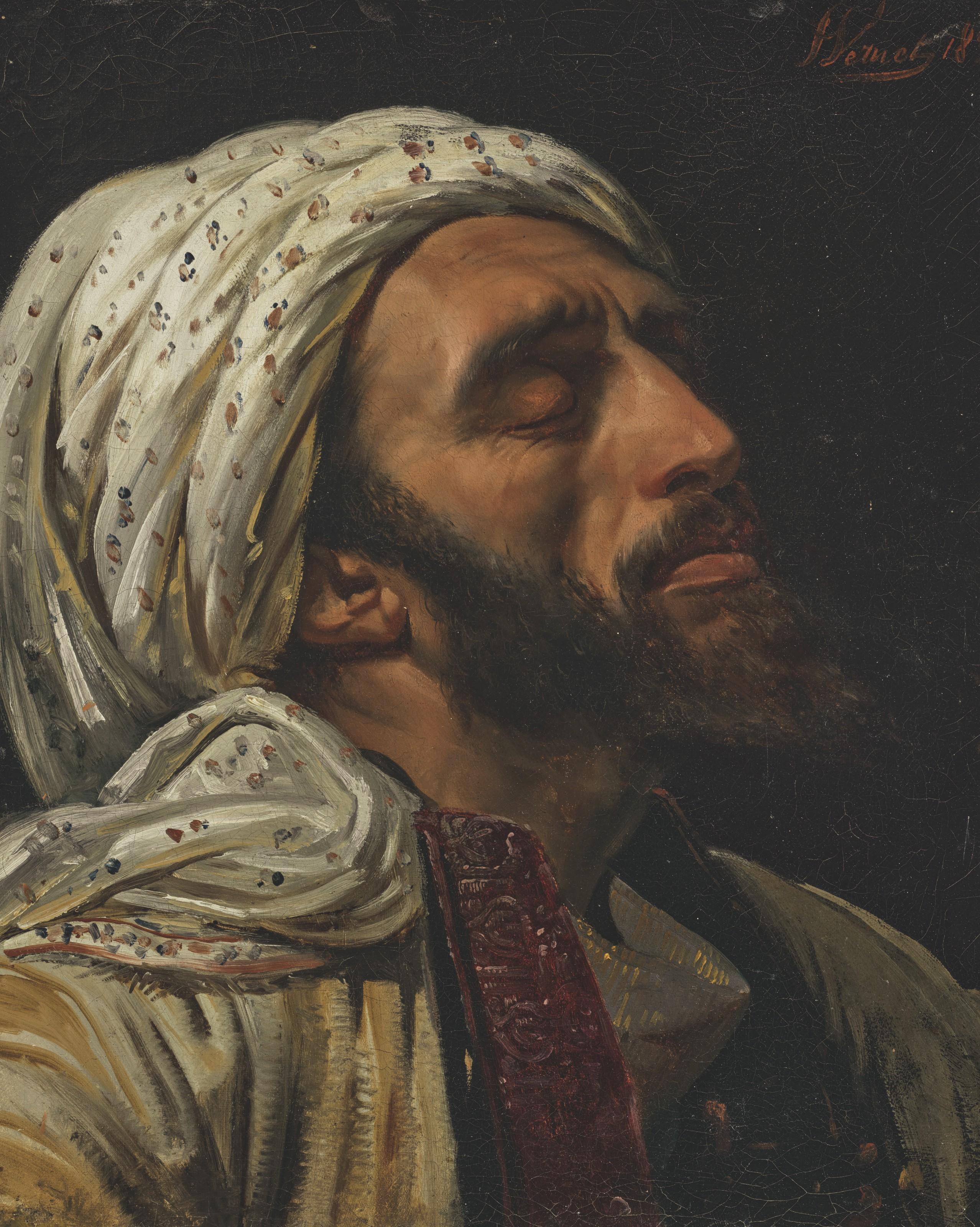 Émile Jean Horace Vernet - Portrait of an Arab man