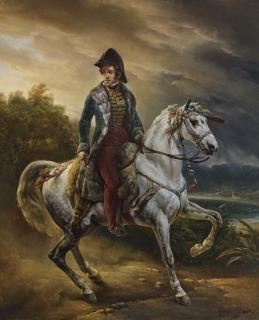 Émile-Jean-Horace Vernet - Portrait of Justo Machado y Salcedo, Spanish Consul in Paris on Horseback