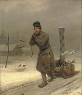 Émile Jean Horace Vernet - Returning from the market