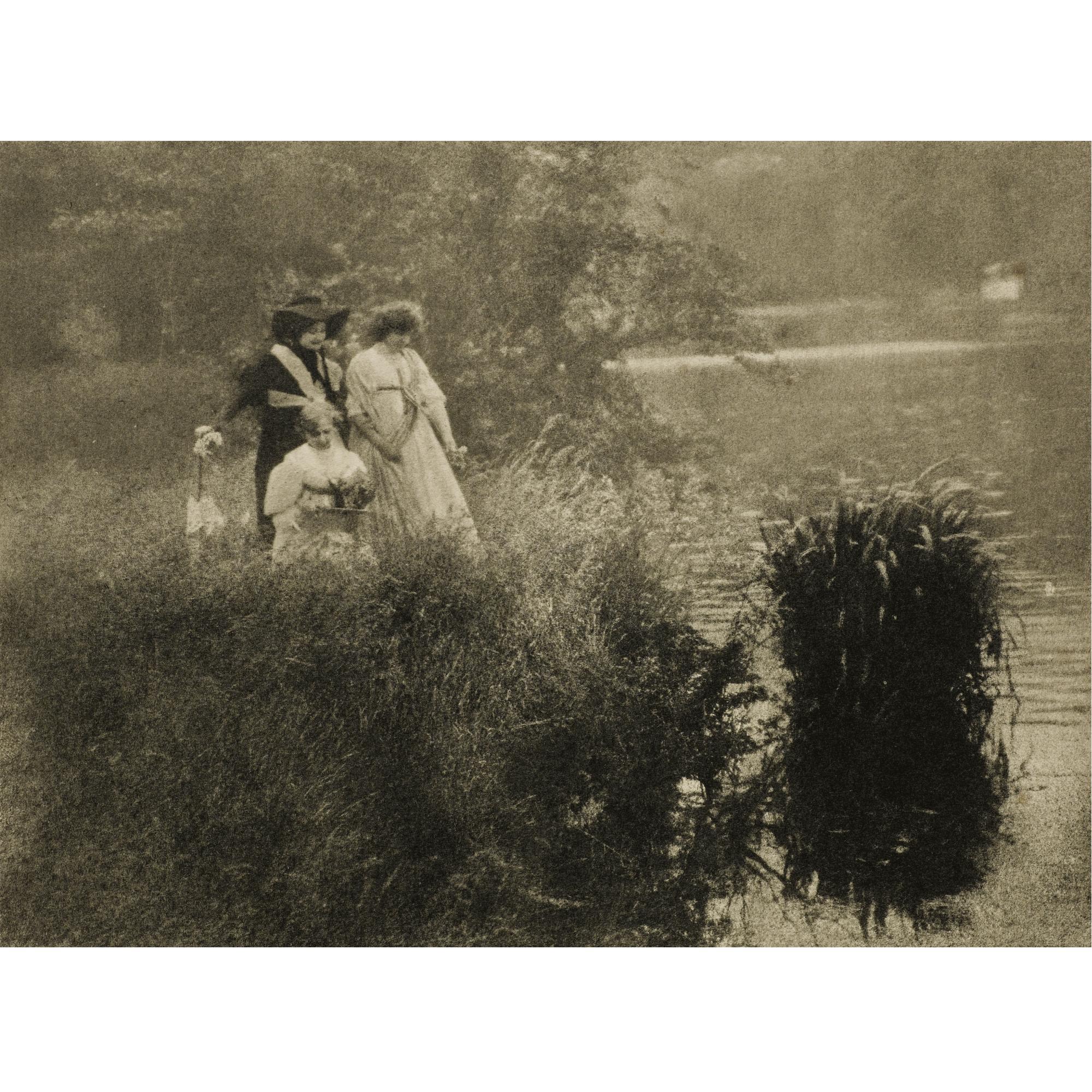 Emile Joachim Constant Puyo - Three Women By The Seine, On The Ile D\'Herblay, 1911