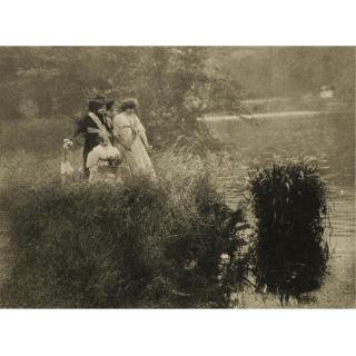 Emile Joachim Constant Puyo - Three Women By The Seine, On The Ile D\'Herblay, 1911