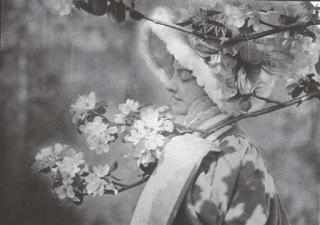 Émile Joachim Constant Puyo - Woman with cherry blossoms