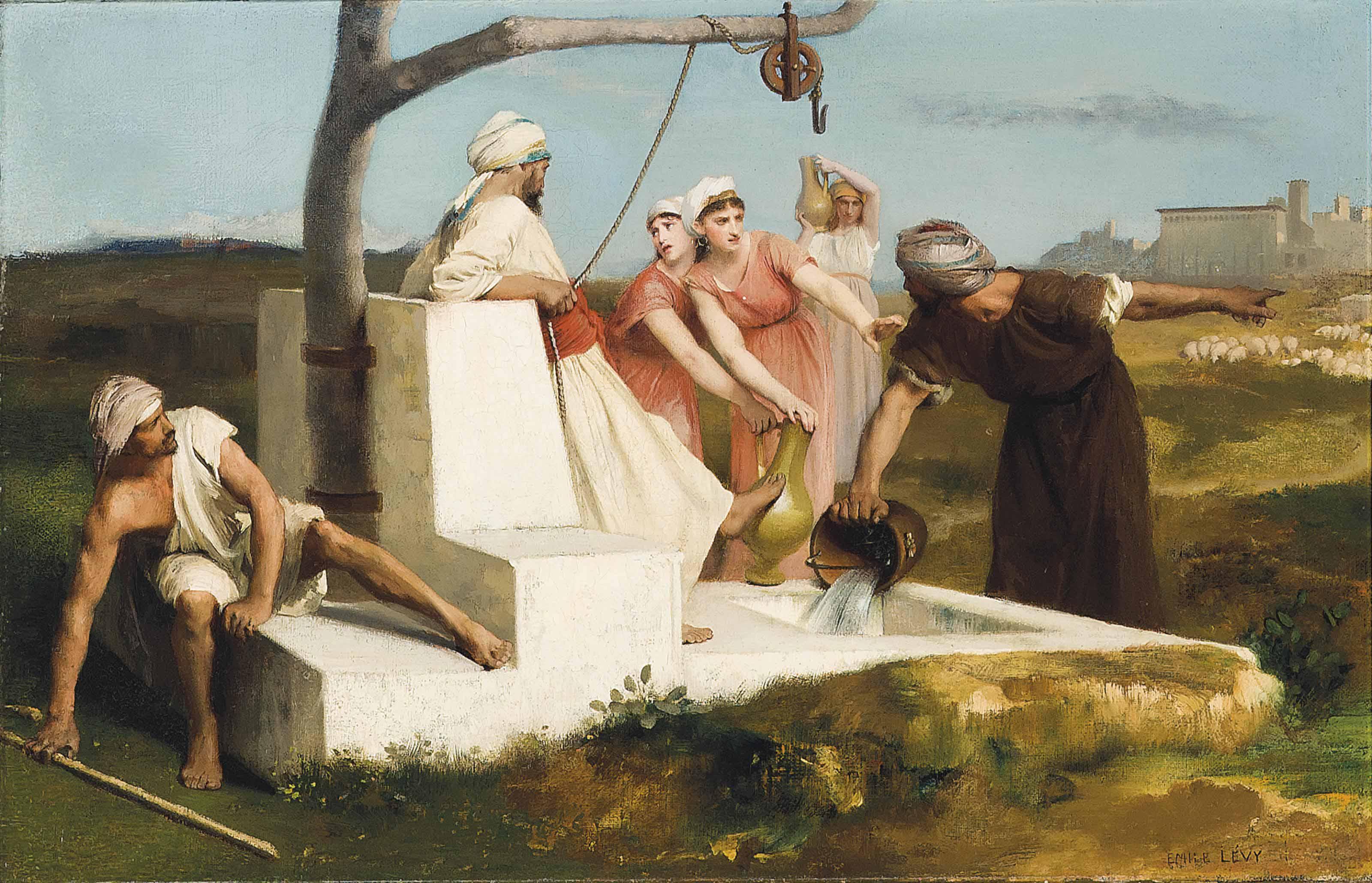 Emile Lévy - Dispute at the well