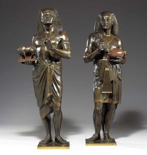 Emile-Louis Picault - An Egyptian Priest; and An Egyptian Scribe