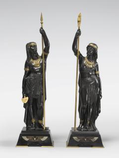 Émile-Louis Picault - French the Priest And Priestess: A Pair Of Sculptures