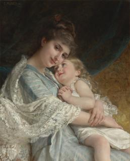Émile Munier - French a Tender Embrace