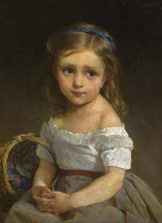 Émile Munier - French girl With Basket Of Plums