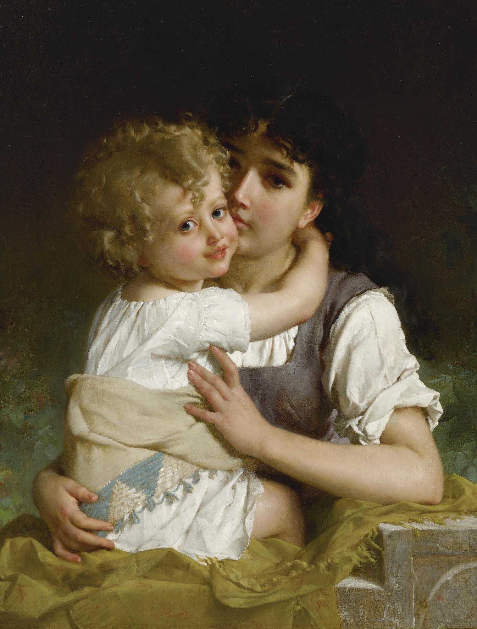 Émile Munier - French Maternal Affection