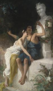 Émile Munier - French Young Lovers Mocking Pan
