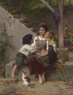 Emile Munier - Playing with the Kittens