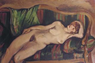 Emile-Othon Friesz - Grand nu au canapé vert