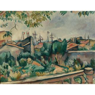 Émile-Othon Friesz - Paysage, Terrasse Sur Le Port