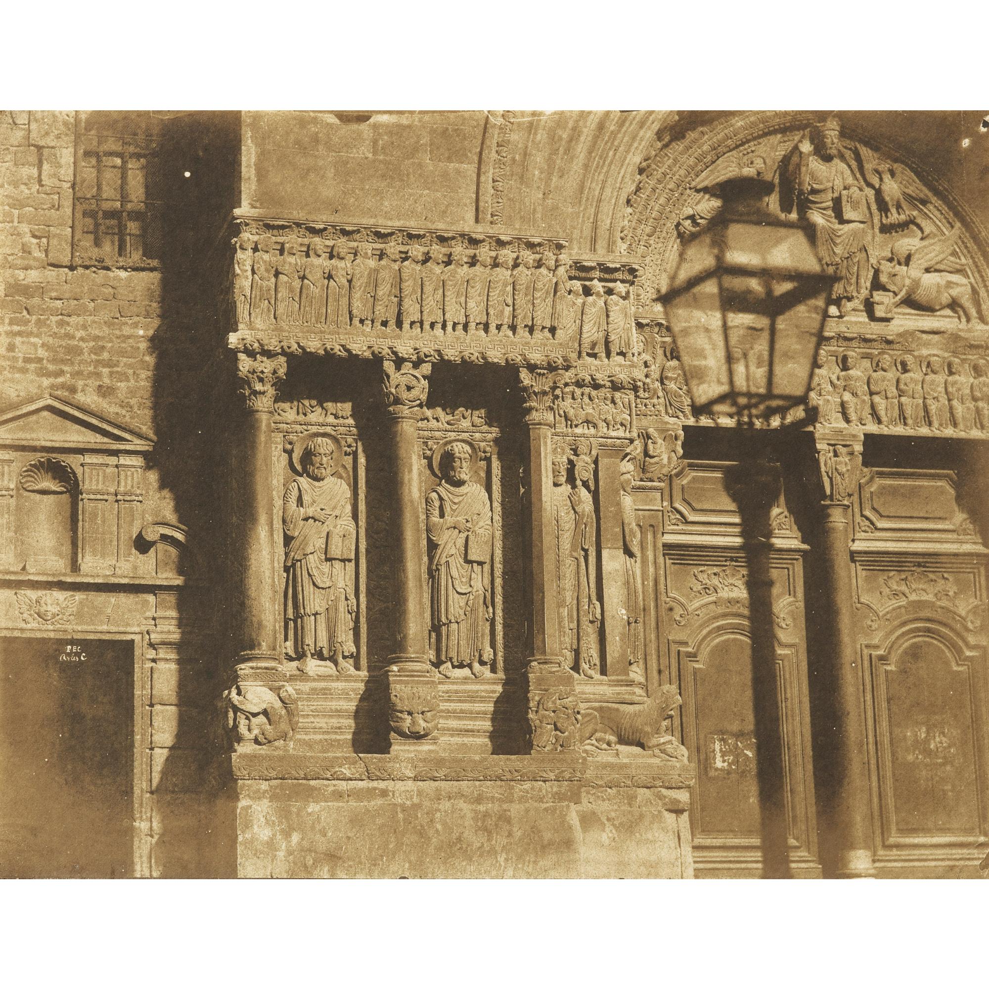 Émile Pécarrère - Arles, Façade De St. Trophime, Vers 1850