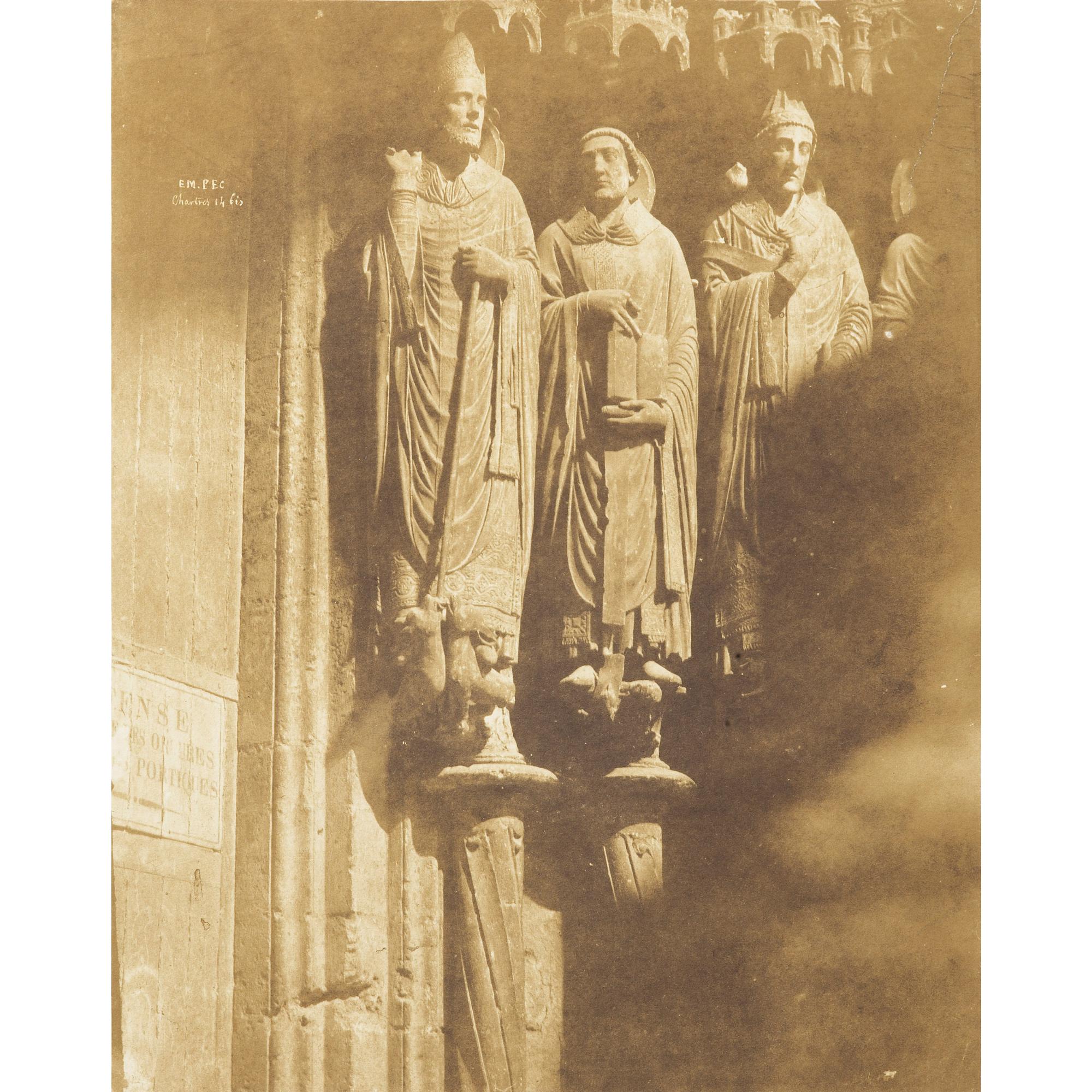 Émile Pécarrère - Cathédrale De Chartes, Détails De Porches, Vers 1851