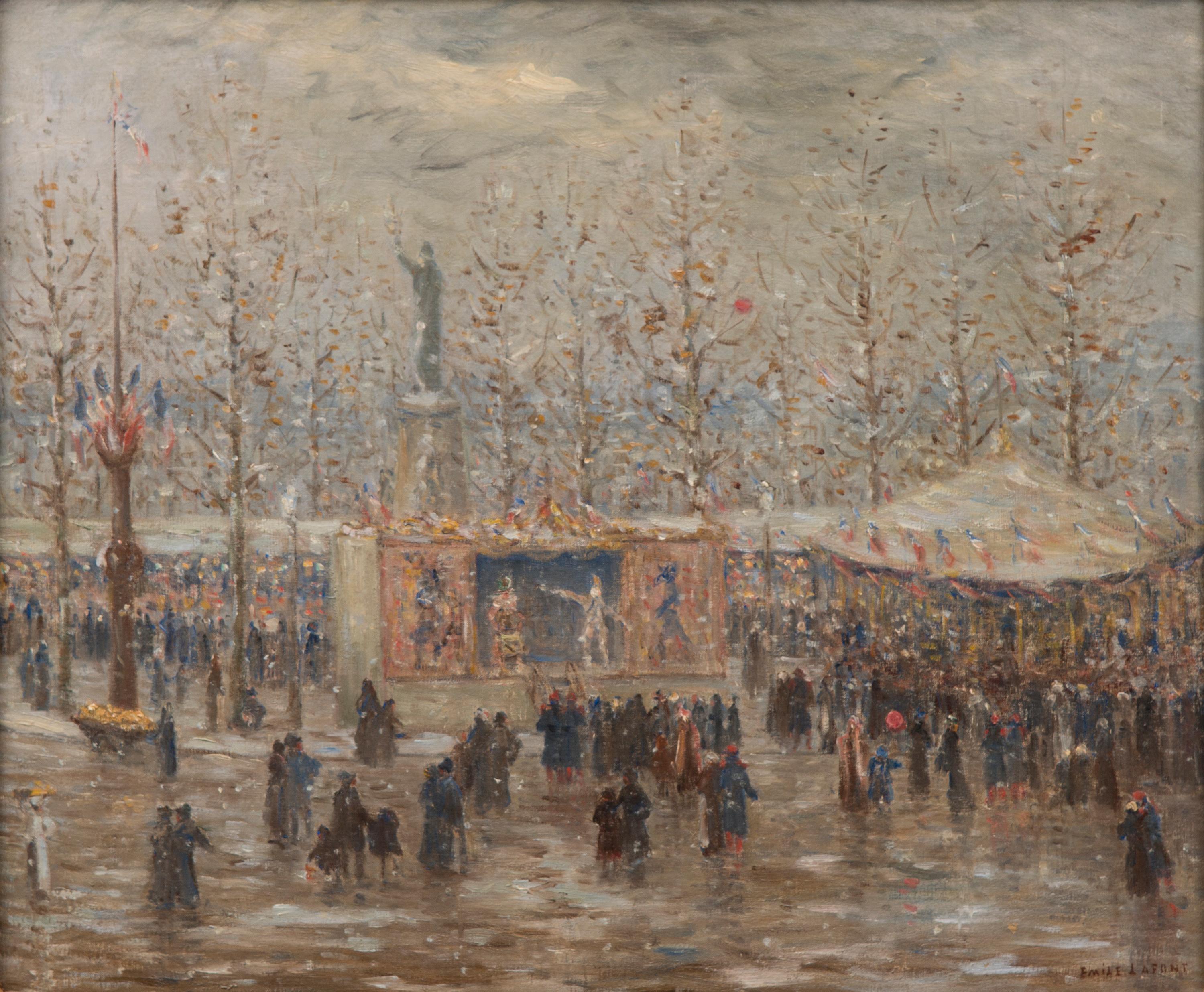 Émile René Lafont - Émile René Lafont, Snow In Paris.