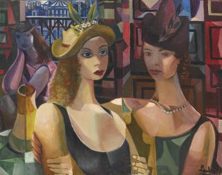 Emiliano Di Cavalcanti - Tres Mulheres Com Chapeu