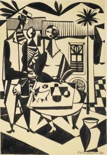 Emiliano Di Cavalcanti - Untitled (Couple)