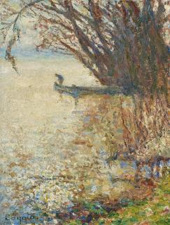 Emilio Boggio - Pescador sobre el Río Oise