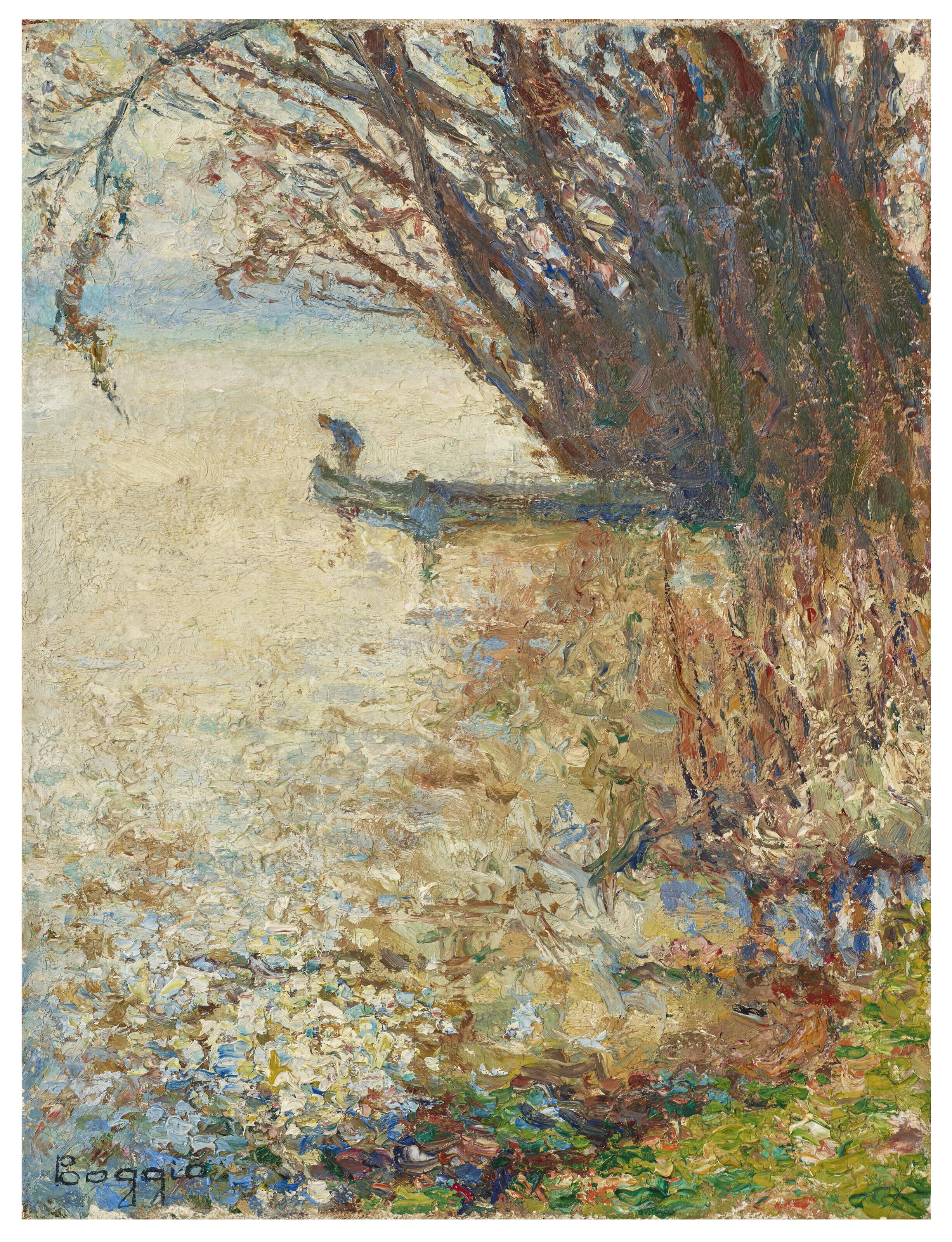 Emilio Boggio - Pescador sobre el Río Oise