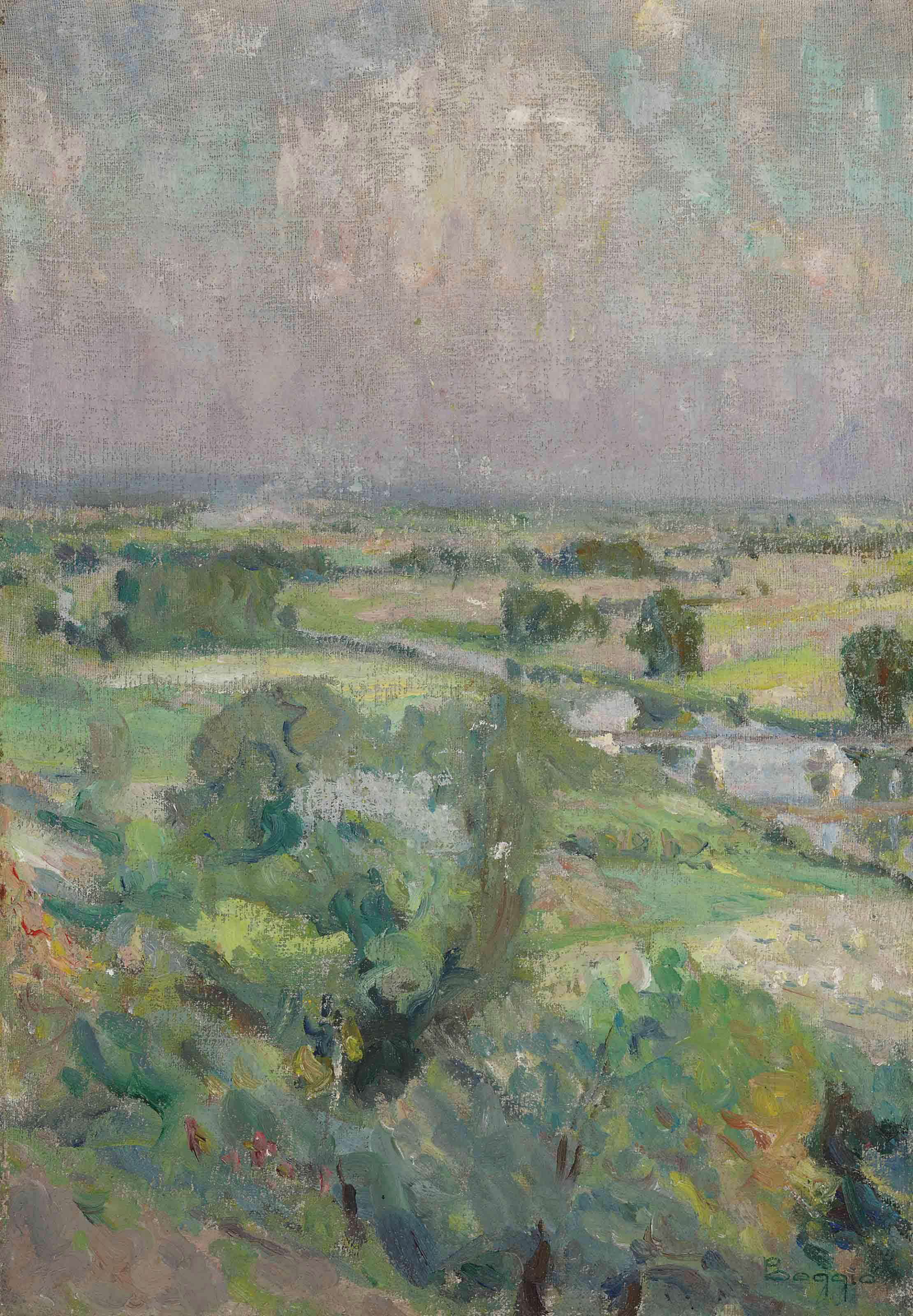 Emilio Boggio - Vallee de L\'Oise vue des hauteurs de Chaponval