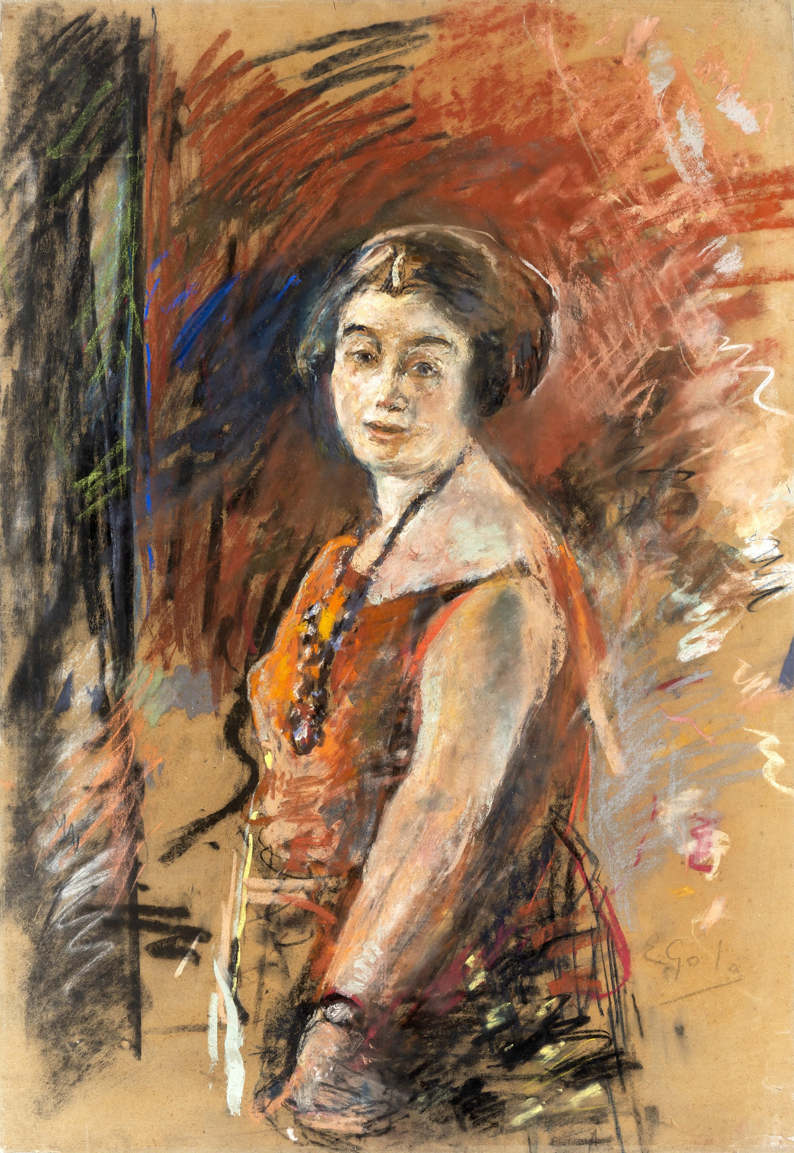 Emilio Gola - Ritratto di signora