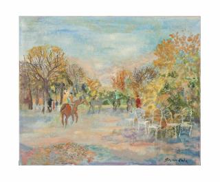 Emilio Grau Sala - Chevaux dans le parc