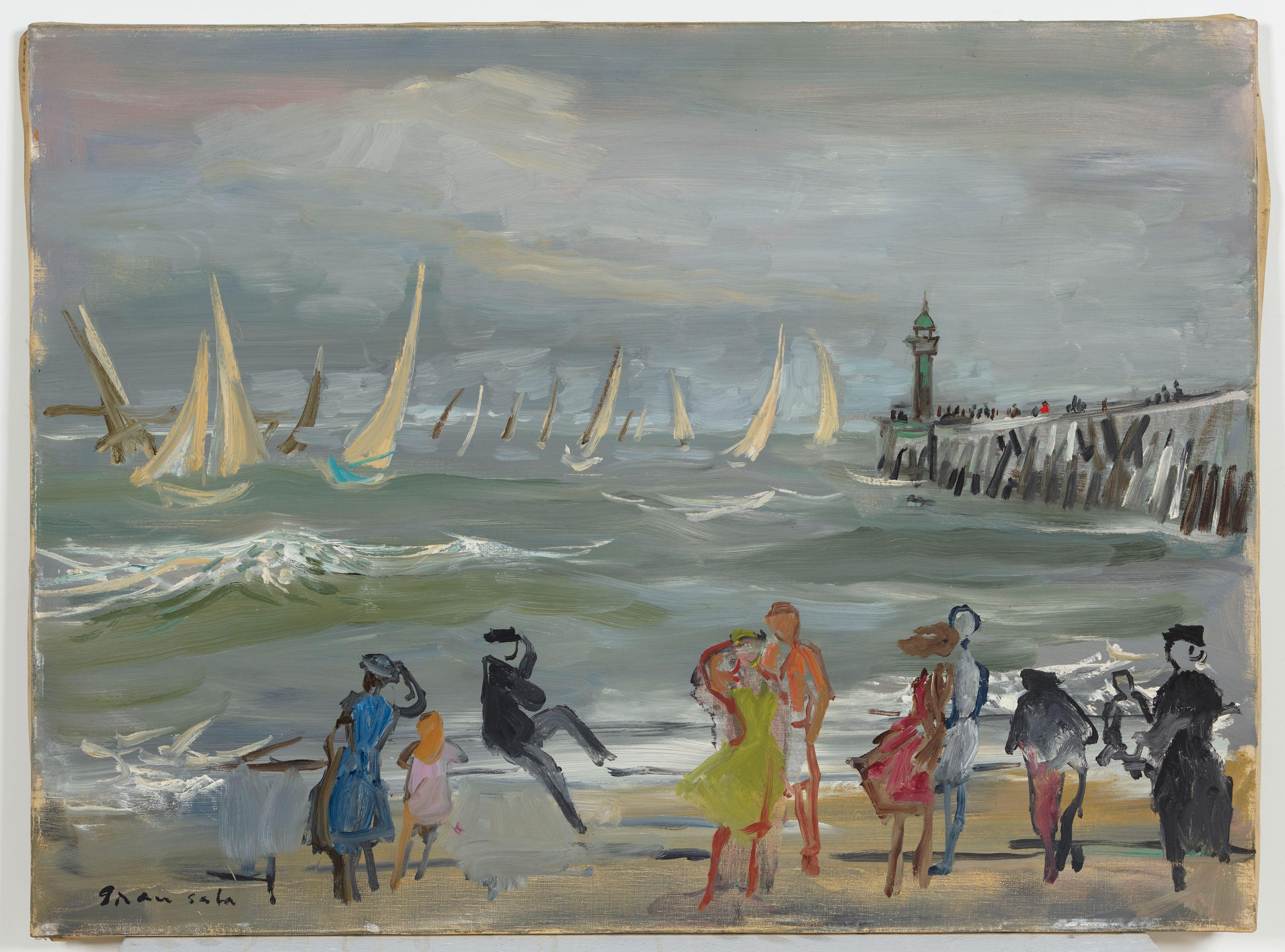 Emilio Grau Sala - La plage à Trouville