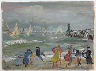 Emilio Grau Sala - La plage à Trouville