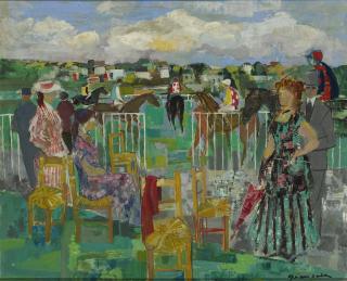 Emilio Grau Sala - La Sortie Des Chevaux À Deauville