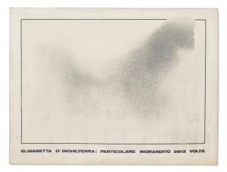 Emilio Isgrò - Elisabetta d\'Inghilterra: particolare (Queen Elizabeth of England: Detail)