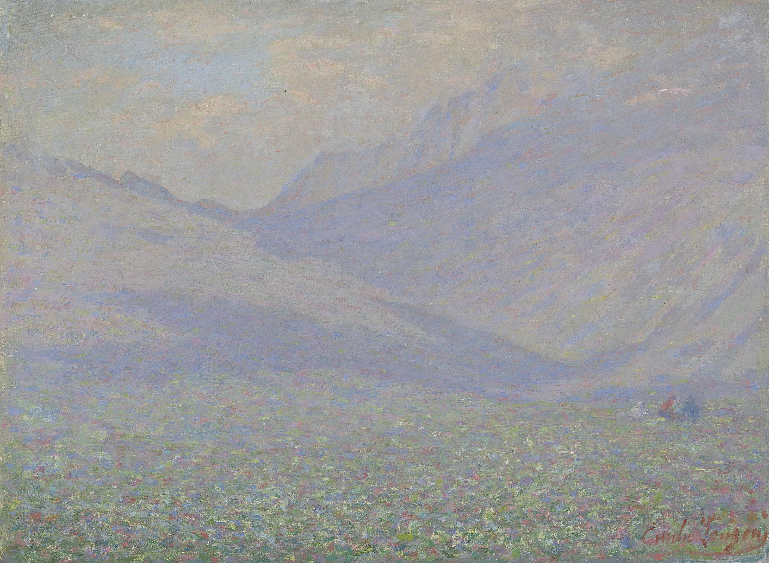 Emilio Longoni - Landscape in Valtellina