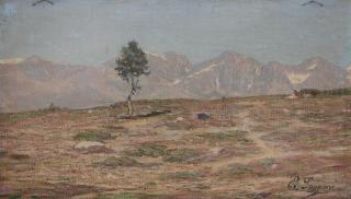 Emilio Longoni - Mountain landscape
