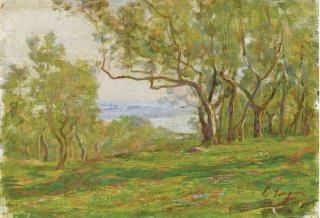 Emilio Longoni - Ulivi Sul Garda ( Oliviers Près Du Lac De Garde)