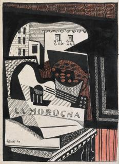 Emilio Pettoruti - La Morochasigned And Dated 919, Inscribed On The Reverse, Ink And Gouache On Paper