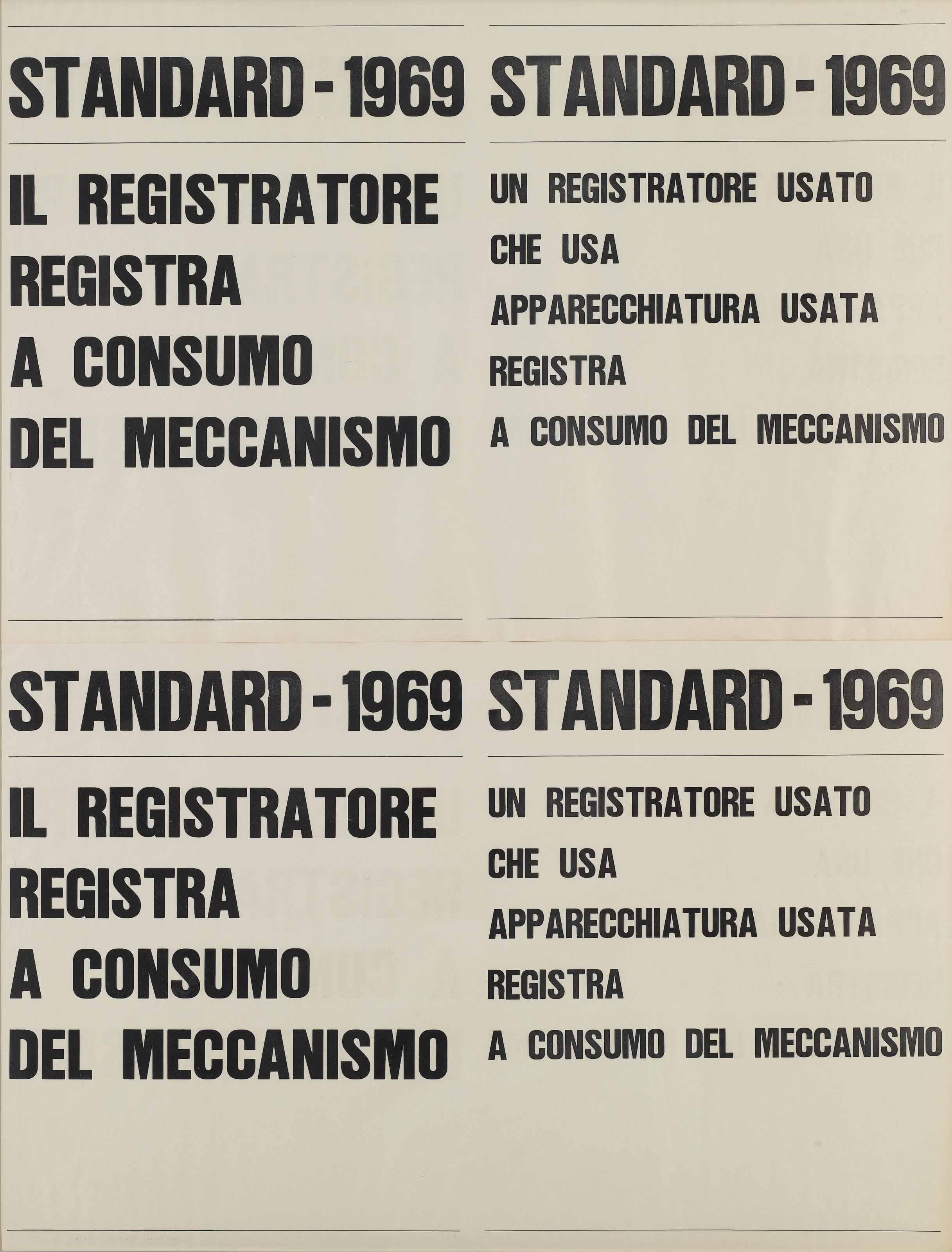 Emilio Prini - Standard 1969