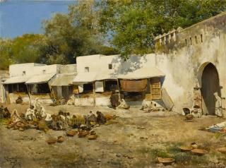 Emilio Sánchez Perrier - Marketplace In Tangiers