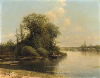 Emilio Sanchez-Perrier - On the pond