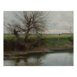 Emilio Sánchez Perrier - River Landscape Near Guillena