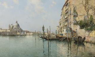 Emilio Sánchez Perrier - Spanish at The Mouth Of The Grand Canal, Santa Maria Della Salute In The Distance