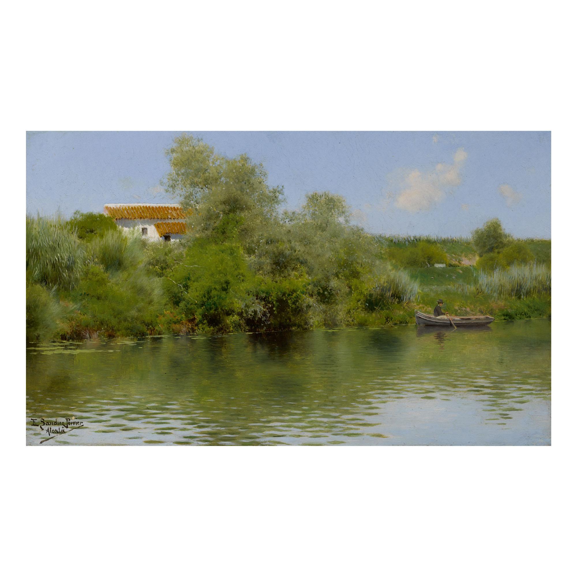 Emilio Sánchez Perrier - The River At Alcalà The River At Alcalà