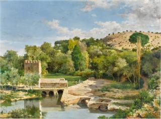 Emilio Sánchez-Perrier - View of the Watermills at Alcalá de Guadaíra