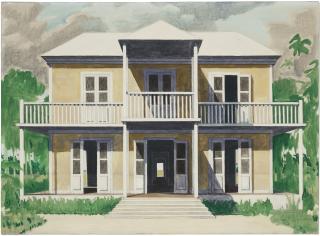 Emilio Sánchez - Untitled (Beige House)