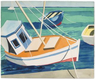 Emilio Sánchez - Untitled (Boats)