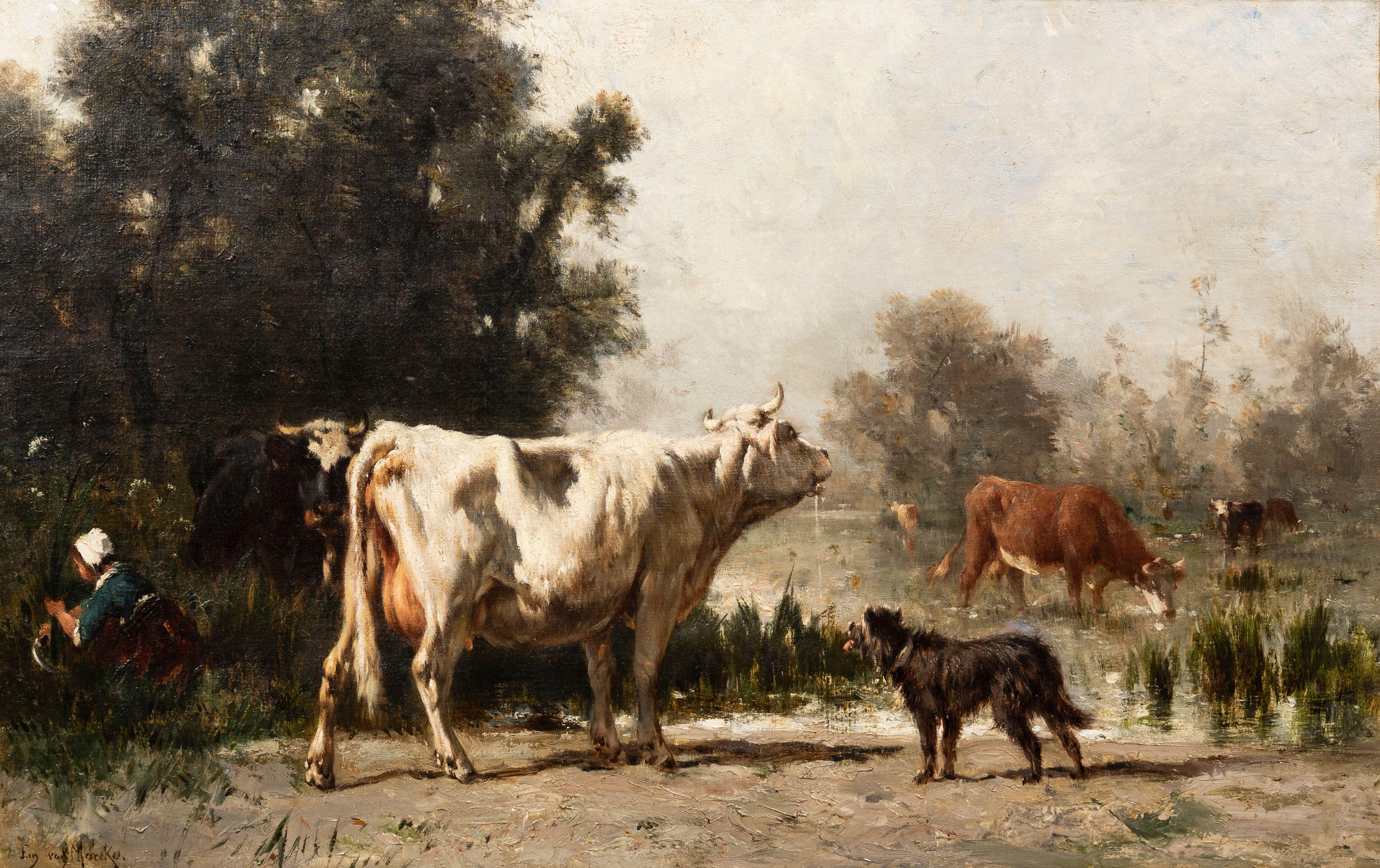 Emille Van Marcke - A Misty Morning